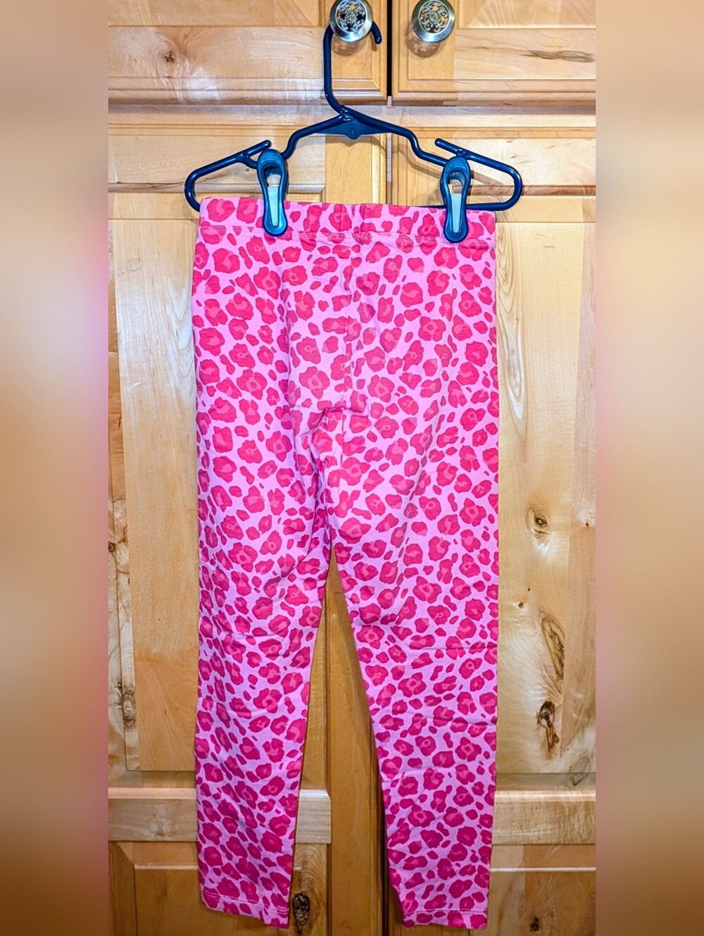 Pink Leopard Print Kids Pajama Leggings